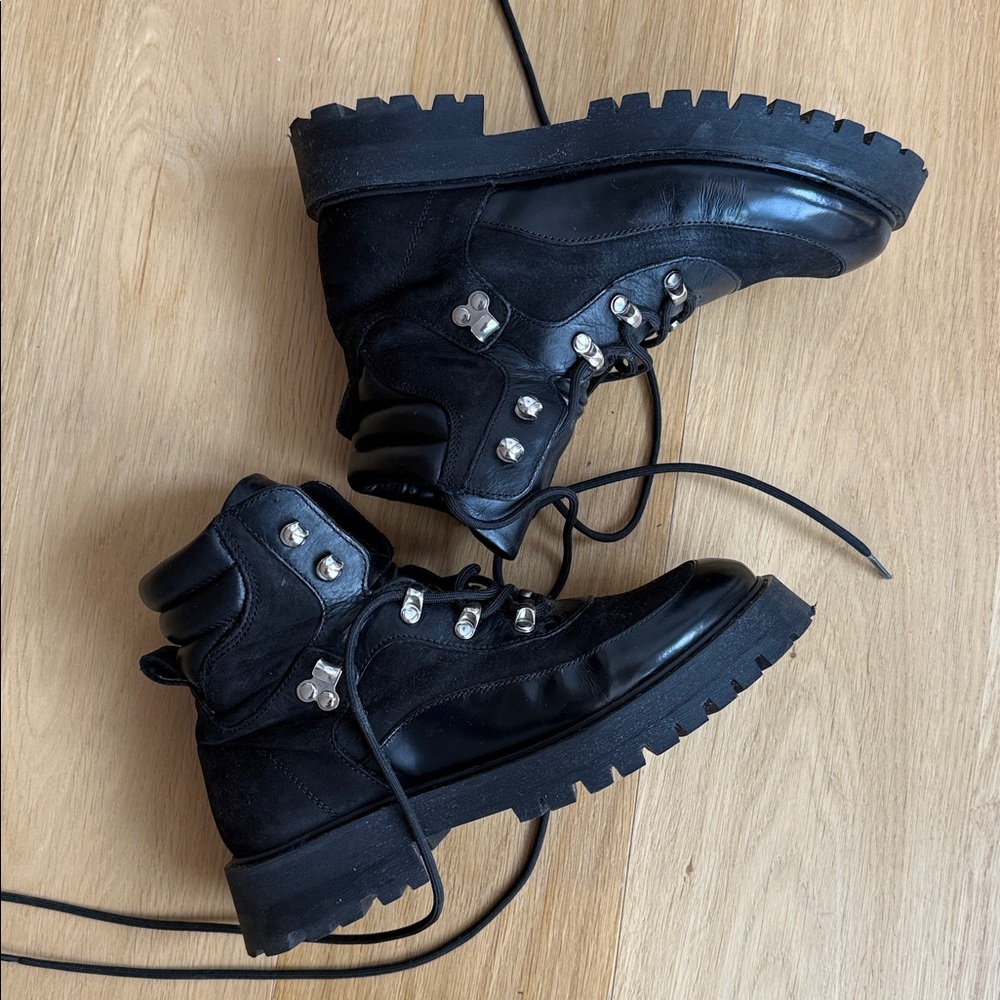 & Other Stories Black Combat Boots